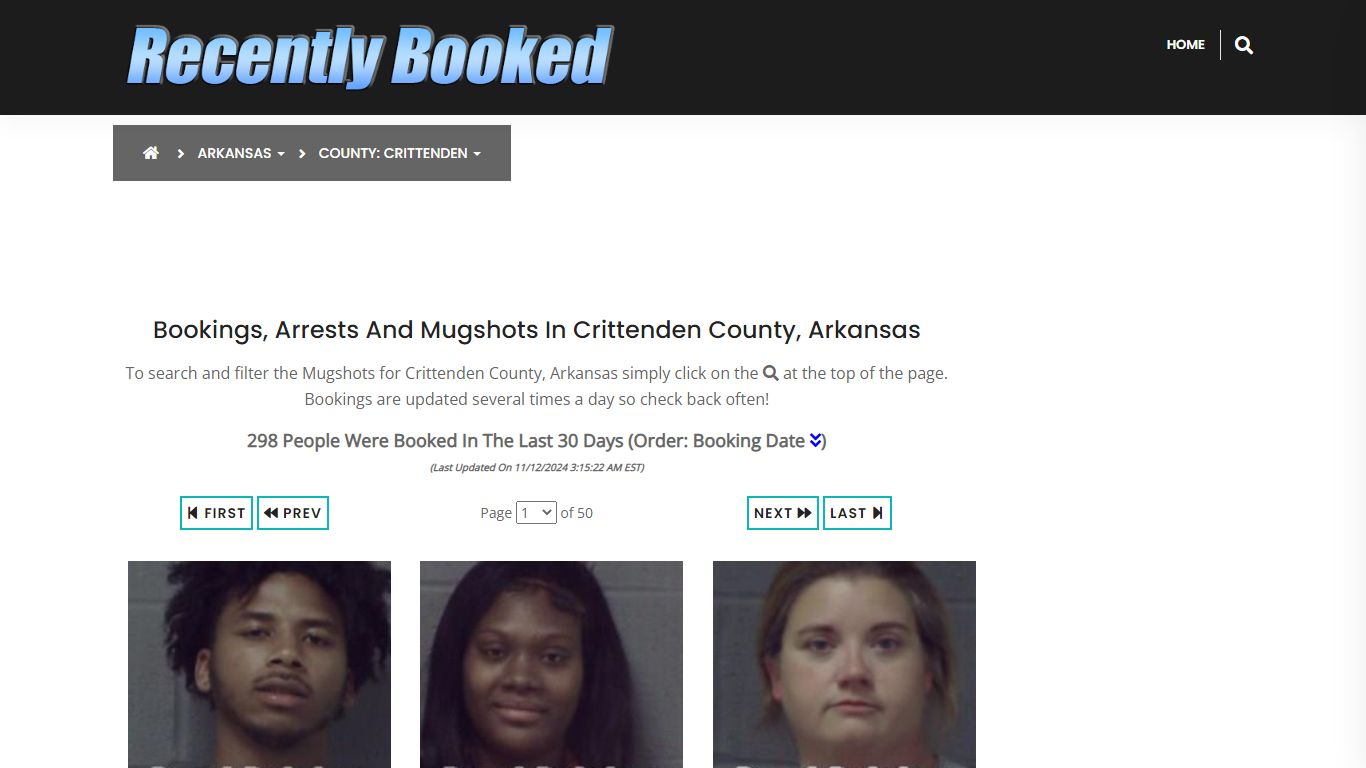 Bookings, Arrests and Mugshots in Crittenden County, Arkansas