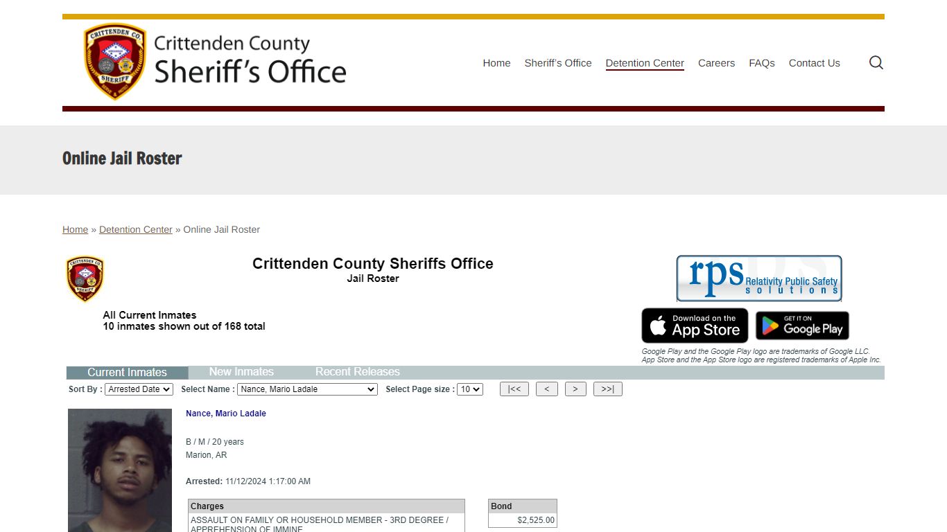 Online Jail Roster - Crittenden County Sheriff’s Department