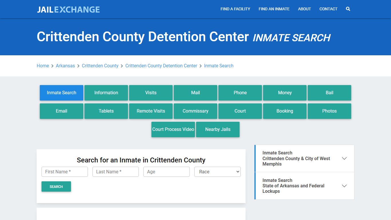 Crittenden County Detention Center Inmate Search - Jail Exchange