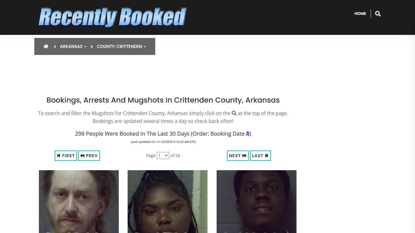 Bookings, Arrests and Mugshots in Crittenden County, Arkansas